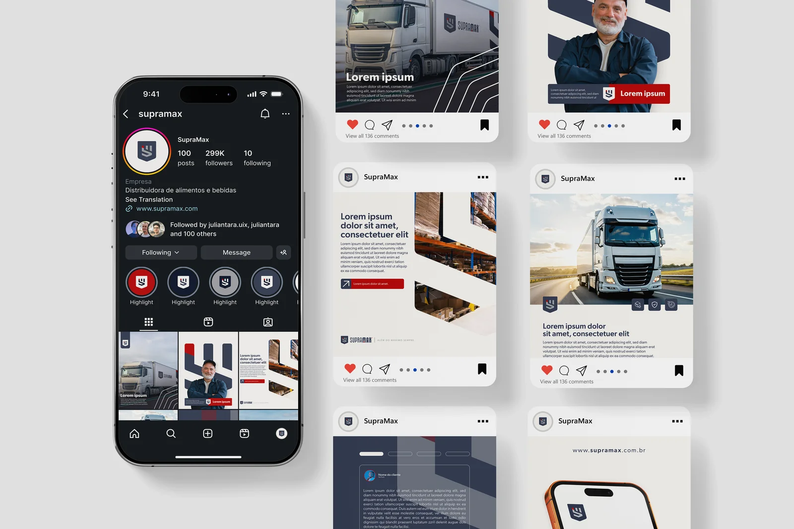 SupraMax Layout Instagram